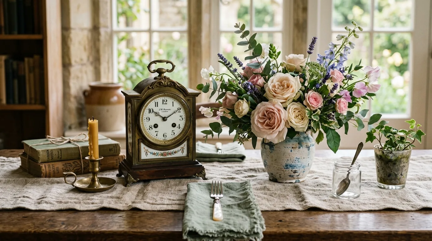 Keep the palette muted so vintage pieces can speak clearly inspiration for a vintage inspired home interior.